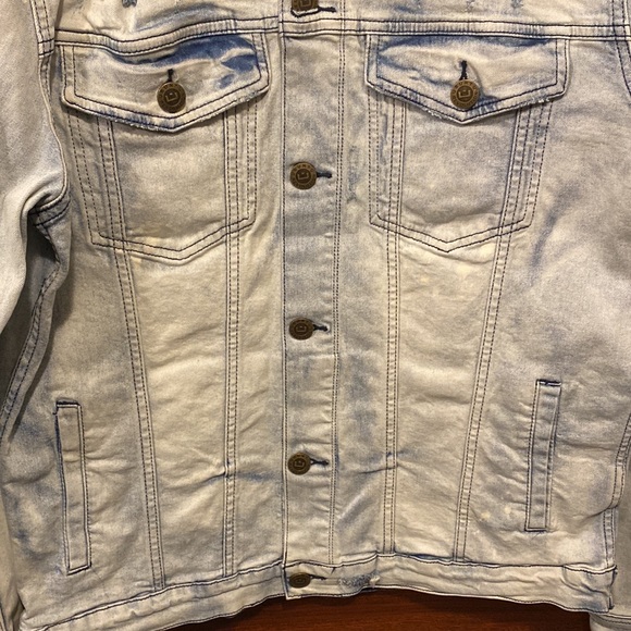 “Revolution” Denim Jacket Light Blue Wash - Picture 3 of 6